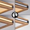 Lucera Deckenpanel LED Holzoptik, Schwarz, 1-flammig
