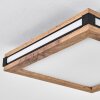 Lucera Deckenpanel LED Holzoptik, Schwarz, 1-flammig
