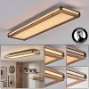 Lucera Deckenpanel LED Holzoptik, Schwarz, 1-flammig
