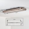 Lucera Deckenpanel LED Holzoptik, Schwarz, 1-flammig