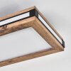 Lucera Deckenpanel LED Holzoptik, Schwarz, 1-flammig