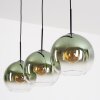 Koyoto Hängeleuchte Glas 25 cm Grün, Klar, 3-flammig
