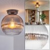 Koyoto Deckenleuchte Glas 25 cm Klar, Rauchfarben, 1-flammig
