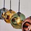Ripoll Hängeleuchte Glas 25 cm Blau, Gold, Grün, Kupferfarben, 4-flammig