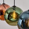 Ripoll Hängeleuchte Glas 30 cm Blau, Grün, Kupferfarben, 4-flammig