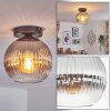 Koyoto Deckenleuchte Glas 20 cm Klar, Rauchfarben, 1-flammig