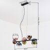 Gastor Pendelleuchte Glas 15 cm Blau, Chrom, Grün, Klar, Kupferfarben, Rauchfarben, 8-flammig