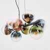 Gastor Pendelleuchte Glas 15 cm Blau, Chrom, Grün, Klar, Kupferfarben, Rauchfarben, 8-flammig