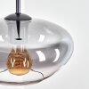 Mertola Hängeleuchte Glas 25 cm Klar, Rauchfarben, 1-flammig