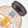 Koyoto Deckenleuchte Glas 20 cm Bernsteinfarben, Klar, 1-flammig