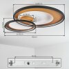 Baiyin Deckenleuchte LED Gold, Schwarz, 1-flammig