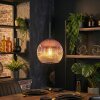 Ripoll Hängeleuchte Glas 25 cm Klar, Kupferfarben, 1-flammig