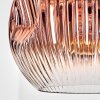 Ripoll Hängeleuchte Glas 25 cm Klar, Kupferfarben, 1-flammig