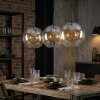 Koyoto Hängeleuchte Glas 30 cm Bernsteinfarben, Klar, 3-flammig