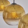 Koyoto Hängeleuchte Glas 25 cm Gold, Klar, 3-flammig