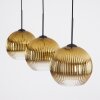 Koyoto Hängeleuchte Glas 25 cm Gold, Klar, 3-flammig