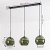 Koyoto Hängeleuchte Glas 25 cm Grün, 3-flammig