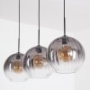 Koyoto Hängeleuchte Glas 30 cm Klar, Rauchfarben, 3-flammig