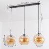 Koyoto Hängeleuchte Glas 30 cm Bernsteinfarben, 3-flammig