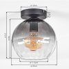 Koyoto Deckenleuchte Glas 20 cm Klar, Rauchfarben, 1-flammig