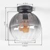 Koyoto Deckenleuchte Glas 25 cm Klar, Rauchfarben, 1-flammig