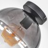 Koyoto Deckenleuchte Glas 25 cm Klar, Rauchfarben, 1-flammig