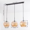 Koyoto Hängeleuchte Glas 30 cm Bernsteinfarben, 3-flammig