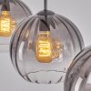 Koyoto Hängeleuchte Glas 25 cm Klar, Rauchfarben, 3-flammig