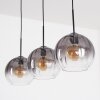 Koyoto Hängeleuchte Glas 25 cm Klar, Rauchfarben, 3-flammig