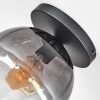 Koyoto Deckenleuchte Glas 25 cm Klar, Rauchfarben, 1-flammig
