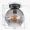 Koyoto Deckenleuchte Glas 20 cm Rauchfarben, 1-flammig