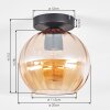 Koyoto Deckenleuchte Glas 20 cm Bernsteinfarben, 1-flammig