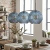 Koyoto Hängeleuchte Glas 30 cm Blau, 3-flammig