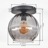 Koyoto Deckenleuchte Glas 25 cm Rauchfarben, 1-flammig