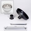 Koyoto Deckenleuchte Glas 25 cm Chrom, Klar, Rauchfarben, 1-flammig