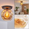Ripoll Deckenleuchte Glas 25 cm Bernsteinfarben, 1-flammig