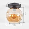 Ripoll Deckenleuchte Glas 25 cm Bernsteinfarben, 1-flammig