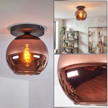 Koyoto Deckenleuchte Glas 25 cm Kupferfarben, 1-flammig