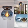 Koyoto Deckenleuchte Glas 25 cm Blau, Klar, 1-flammig