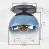 Koyoto Deckenleuchte Glas 25 cm Blau, Klar, 1-flammig