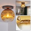 Ripoll Deckenleuchte Glas 25 cm Gold, Klar, 1-flammig