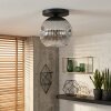 Ripoll Deckenleuchte Glas 25 cm Chrom, Klar, Rauchfarben, 1-flammig