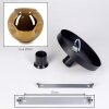 Ripoll Deckenleuchte Glas 25 cm Gold, 1-flammig