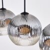 Ripoll Hängeleuchte Glas 25 cm Klar, Rauchfarben, 4-flammig