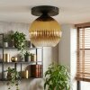 Koyoto Deckenleuchte Glas 25 cm Gold, Klar, 1-flammig