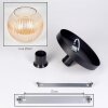 Koyoto Deckenleuchte Glas 25 cm Bernsteinfarben, Klar, 1-flammig