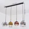 Ripoll Hängeleuchte Glas 25 cm Chrom, Gold, Klar, Kupferfarben, Rauchfarben, 4-flammig