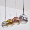 Ripoll Hängeleuchte Glas 25 cm Chrom, Gold, Klar, Kupferfarben, Rauchfarben, 4-flammig