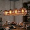 Ripoll Hängeleuchte Glas 30 cm Klar, Kupferfarben, 4-flammig