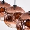 Ripoll Hängeleuchte Glas 30 cm Klar, Kupferfarben, 4-flammig